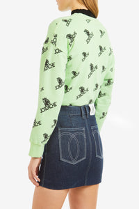 LIME LOGO PRINT OVERSIZED SWEATSHIRT