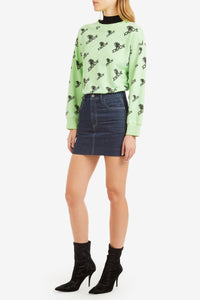 LIME LOGO PRINT OVERSIZED SWEATSHIRT