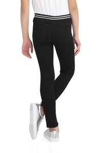 Girls Rib Waist Skinny Jeans